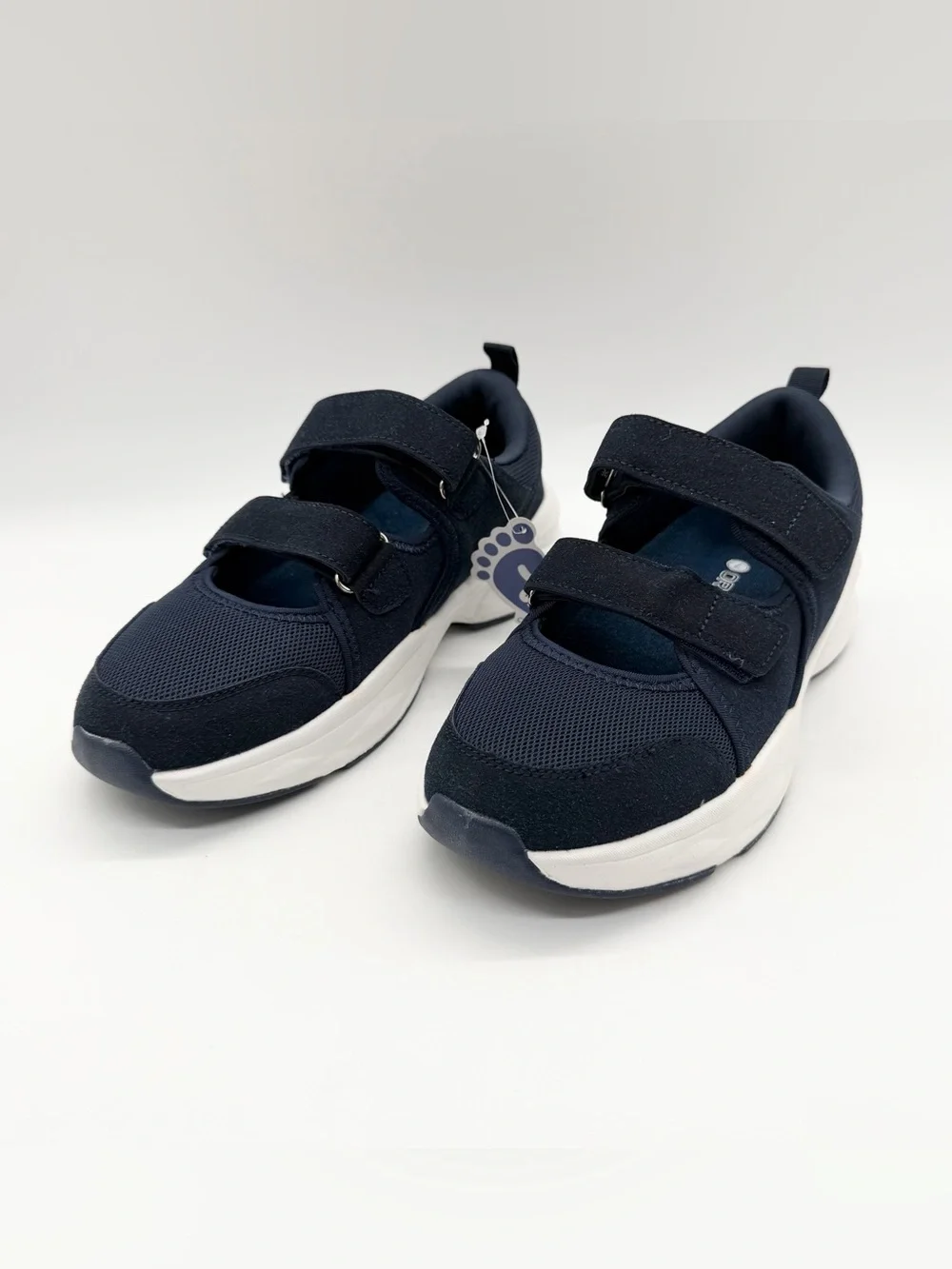 Ortorex Orthopedic Diabetic Walking Sneakers Shoes Adjustable Strap Navy 7 New